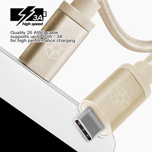 Actual product image Silverstone USB USB-C Cable - USB-C 1 m Gold (SST-CPU06G-1000) (1 m, USB 3.1)