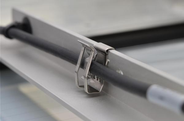 Actual product image HellermannTyton MSC2-SS304-ML (100) Edge clip 24x13mm stainless steel 151-00982 (Metal cable ties, 24.10 mm, 100 pcs.)