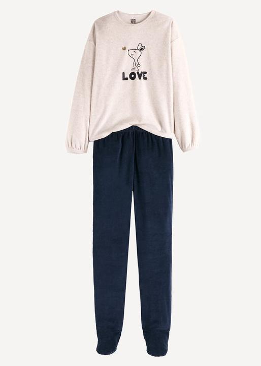 Produktbild La Redoute Collections Samtpyjama mit Füssen (152)