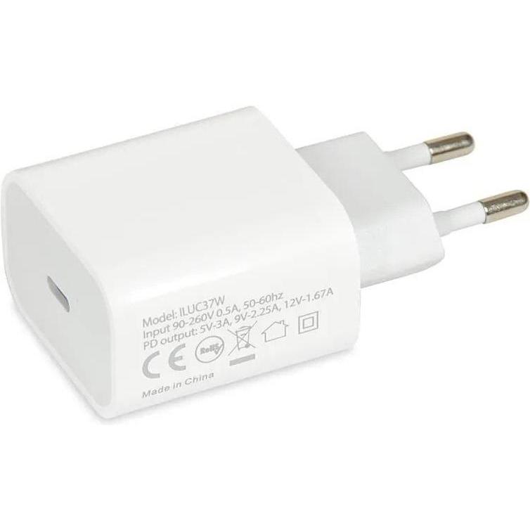 Thumbnail - iBox C-37 USB-C PD20W WALL CHARGER USB-C TO LIGHTNING CABLE (20 W), USB Ladegerät, Weiss