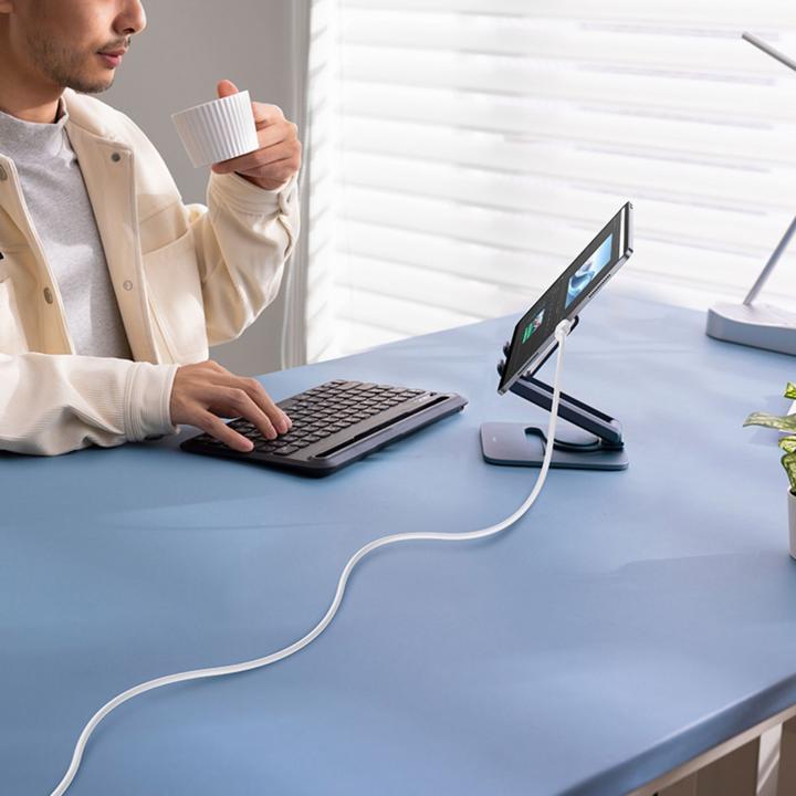 Produktbild Baseus Silky Series Ladekabel USB auf iP 2.4A 2m Weiss (2 m, 12 W)