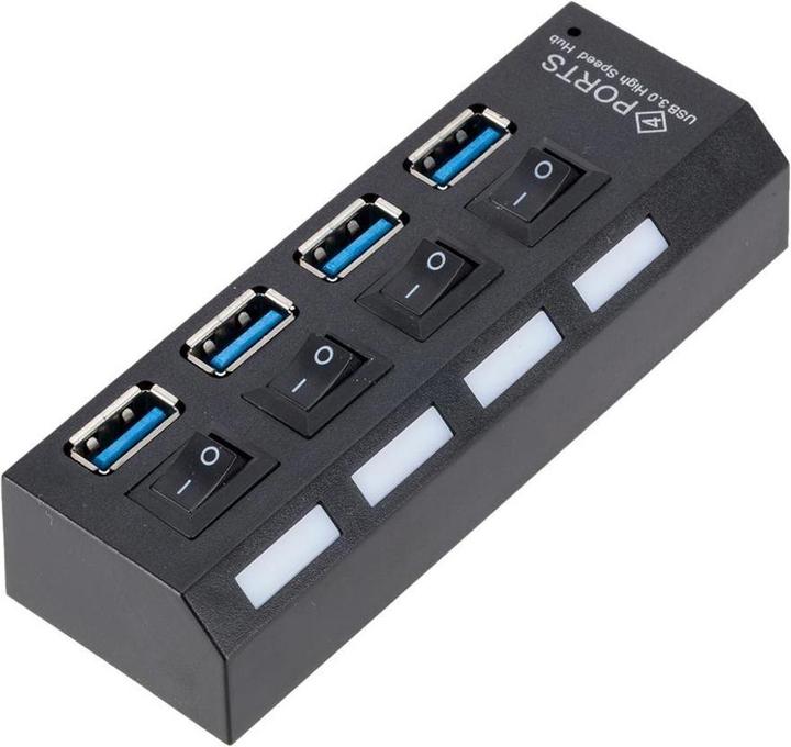 Actual product image Roger AD15653 USB 3.0 Hub - Splitter 4 x USB 3.0 (4 GB, USB-A)