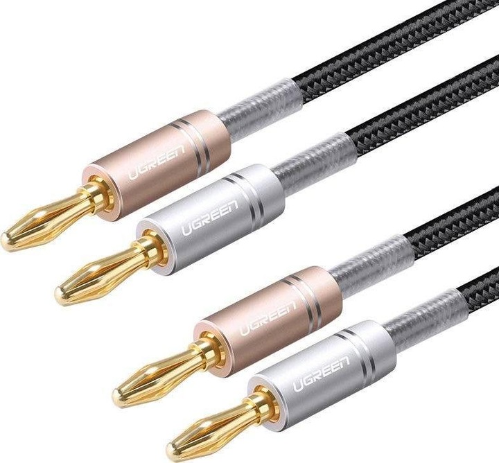 Actual product image Ugreen two-channel speaker cord with banana plug (AV152 50536)