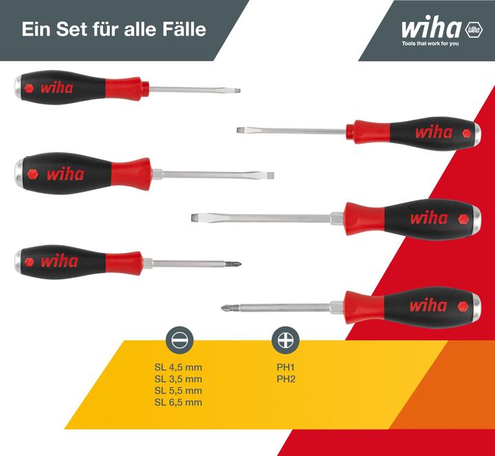 Actual product image Wiha SoftFinish (Slotted screws, Phillipps cross recess (PH))