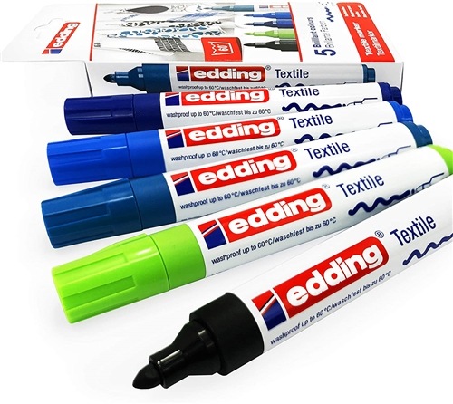 Produktbild Edding Malen Textilmarker (BU1208610003) (Sortiert, 2 mm, 5 x)