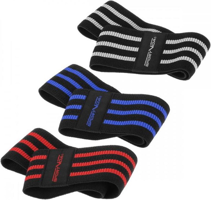 Productafbeelding Sportvida Fitness & Crossfit Hoge Sterkte Tape Stof Rubber Set (3 stuks) 32-36-40 * 8 cm Multip (0.40 m)