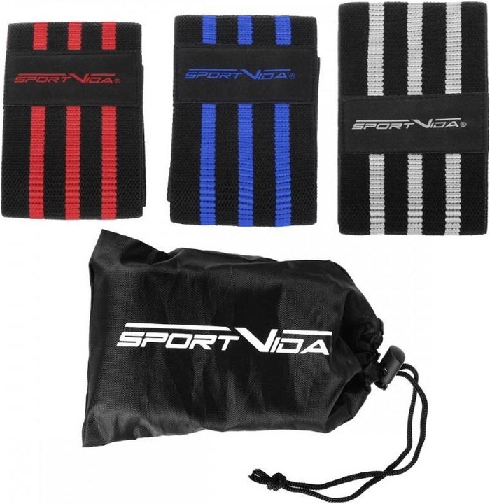 Productafbeelding Sportvida Fitness & Crossfit Hoge Sterkte Tape Stof Rubber Set (3 stuks) 32-36-40 * 8 cm Multip (0.40 m)