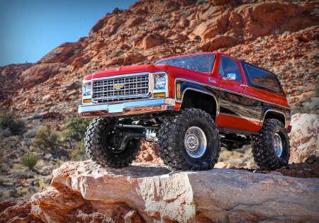 Image du produit Traxxas TRX-4 79 Chevy Blazer rouge/noir 1/10 Crawler RTR Brushed, Clipless, sans batterie ni chargeur (RTR Prêt à fonctionner)