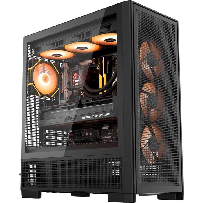 Darkflash Tech DarkFlash computer case AIRNOVA Black (+3 fans) - Digitec