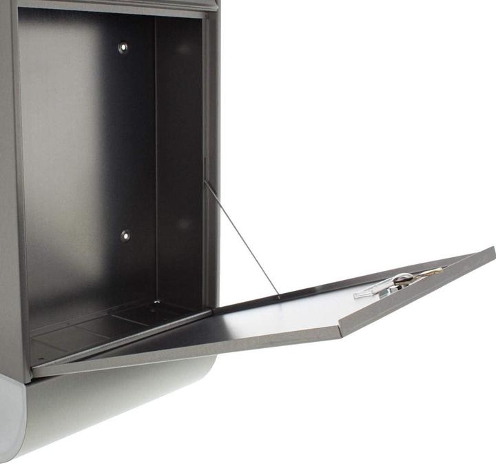 Produktbild Burg Wächter Briefkasten-Set Edelstahl BxHxT 285/500/105 mm Berlin 37770 NI mit Klappe Zeitungsbox Ö