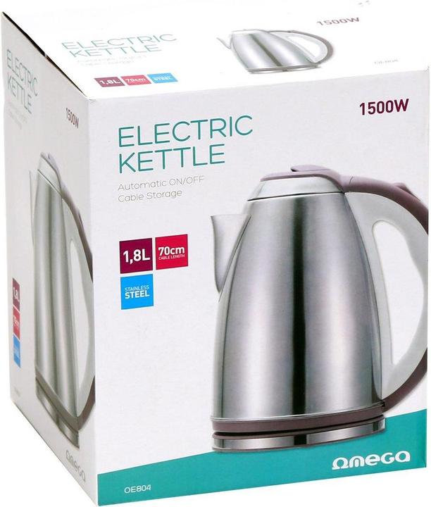 Produktbild Omega OE804 Electric Stainless Steel Brushed Finish (1.80 l)