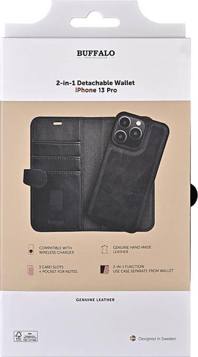 Image du produit Carl BUFFALO Portefeuille Sort Laeder Til 3 kort (Apple iPhone 13 Pro)