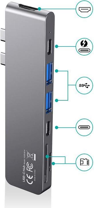 Immagine prodotto Choetech M14 (USB-C, 7 porte)