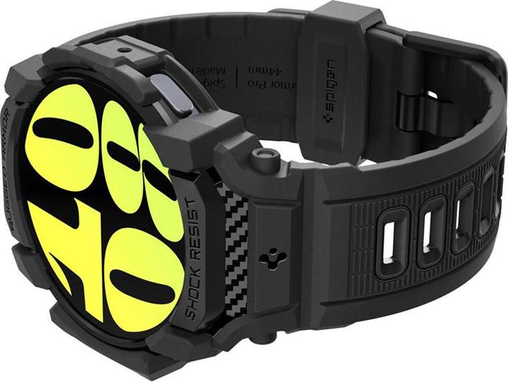 Actual product image Spigen Rugged Armor Pro Galaxy Watch 7 (44mm) Case + Band Matte Black