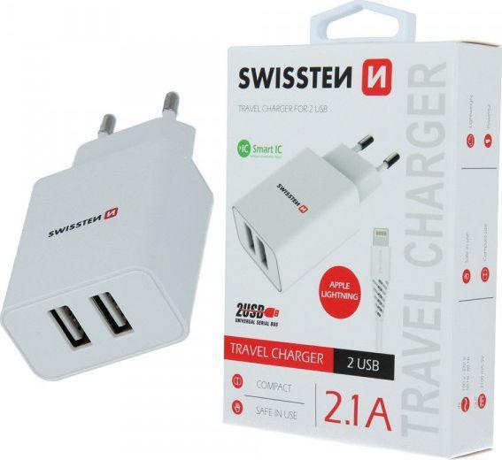 Produktbild Swissten charger 2x USB-A 2.1 A (52451) (10.50 W)