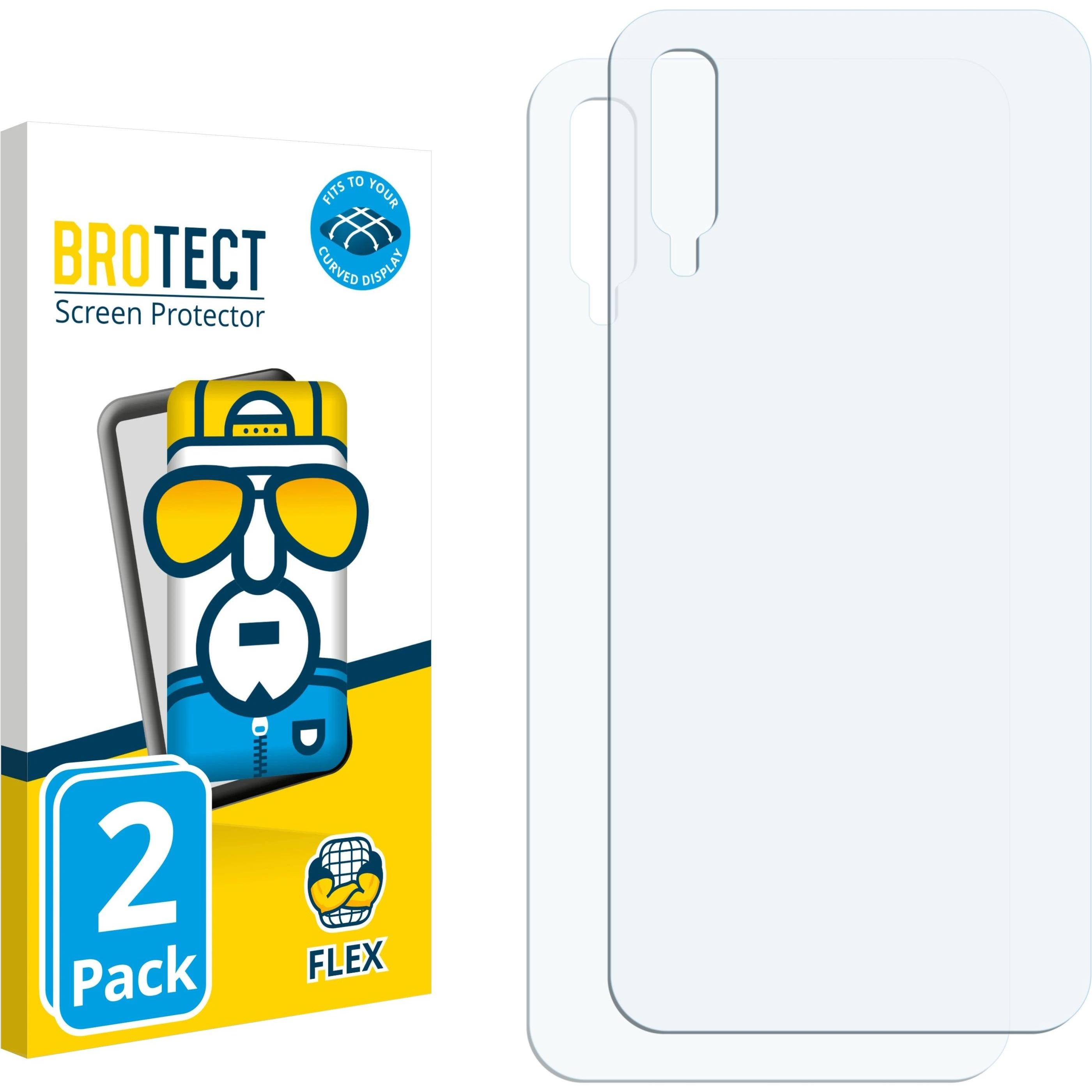 BROTECT Full-Cover Displayschutz (2 Stück, Samsung Galaxy A50), Smartphone Schutzfolie, Transparent