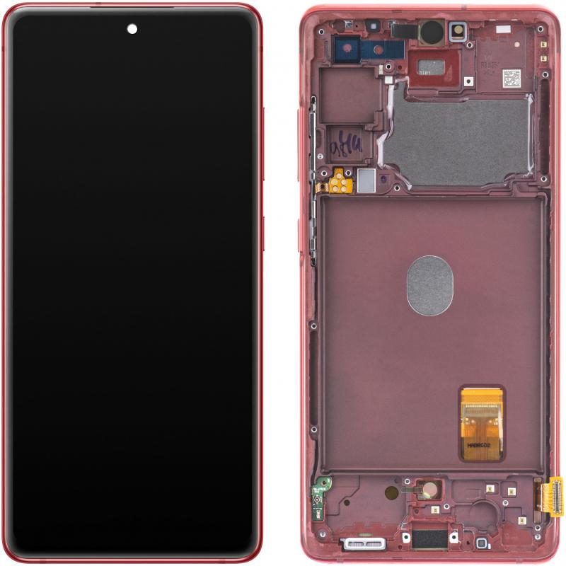 Samsung Display Unit für Galaxy S20 FE 5G G781, Rot (Display), Mobilgerät Ersatzteile