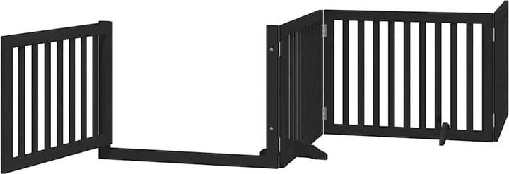 Produktbild vidaXL Hundetor mit Tür Faltbar Absperrgitter Hunde Schutzgitter 8-tlg. Holz (60 cm)