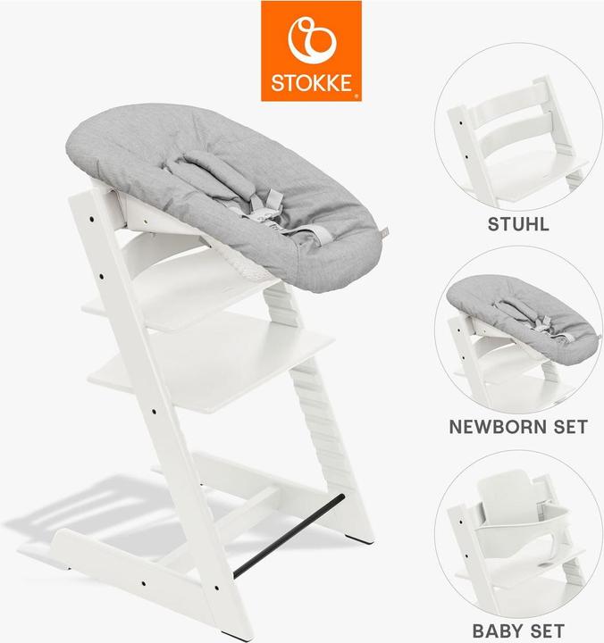 Actual product image Stokke Tripp Trapp Bundle Newborn Baby Set (Highchair)