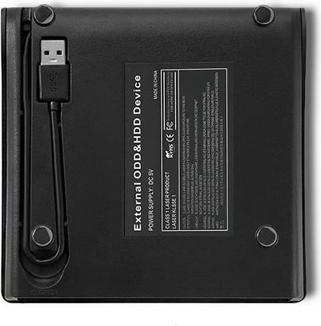 Actual product image Qoltec External DVD-RW recorder USB 3.0 (DVD writer)