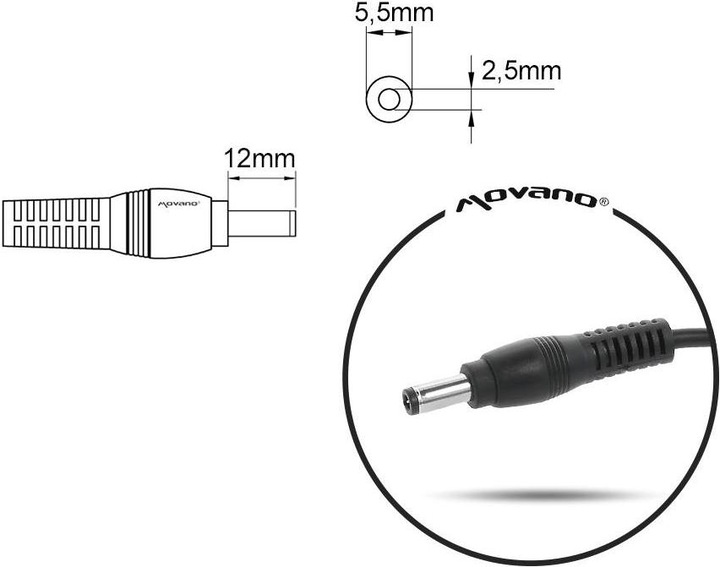Immagine prodotto Mitsu caricabatterie per notebook 20v 3,25a 5,5x2,5 - fujitsu maxdata itd (65 W)