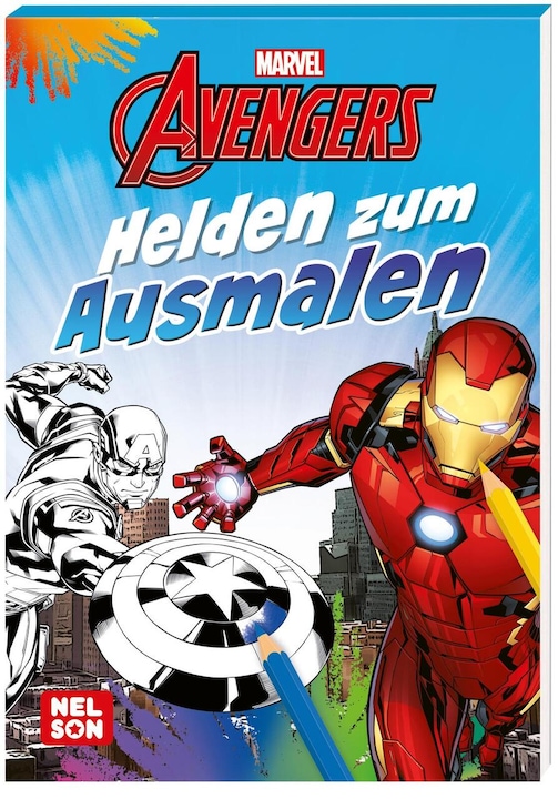Actual product image Marvel Avengers: Heroes to colour in