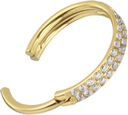 Produktbild Bijouteria Ohrpiercing (Titan, Kristall, PVD Beschichtung (goldfarbig))