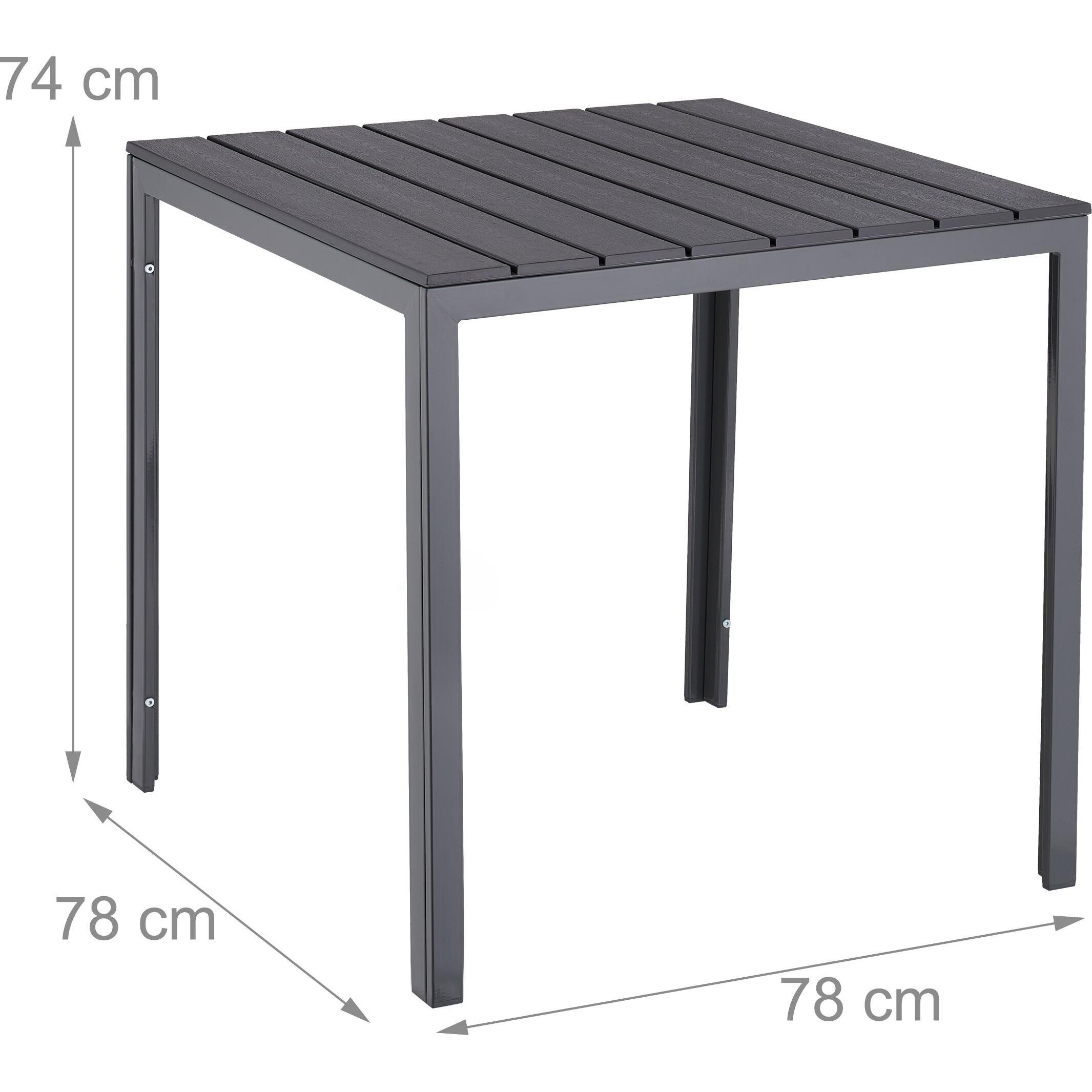 Thumbnail - Relaxdays, Gartentisch + Balkontisch, Gartentisch (78 cm)