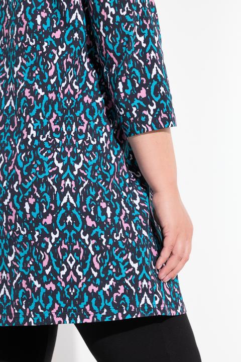 Immagine prodotto Ulla Popken Maglia dal taglio lungo e svasato con scollo a tunica e maniche a 3/4 (58)