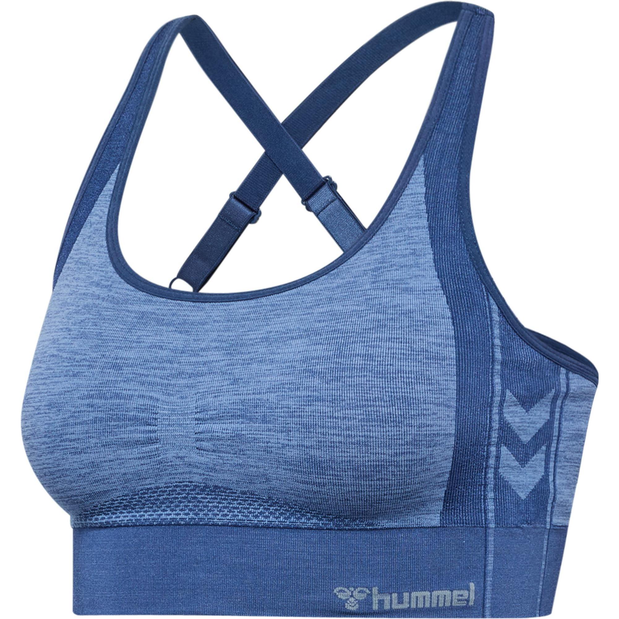 hummel, Sport-BH, Hmlmt Shine Seamless Sports Bra (S), Blau, S