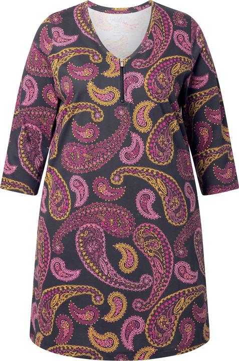 Produktbild Ulla Popken Longshirt, Paisley, A-Linie, V-Ausschnitt, 3/4-Arm (62)