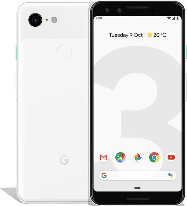 Produktbild Google Pixel 3 (128 GB, Clearly White, 5.50", Single SIM, 4G)