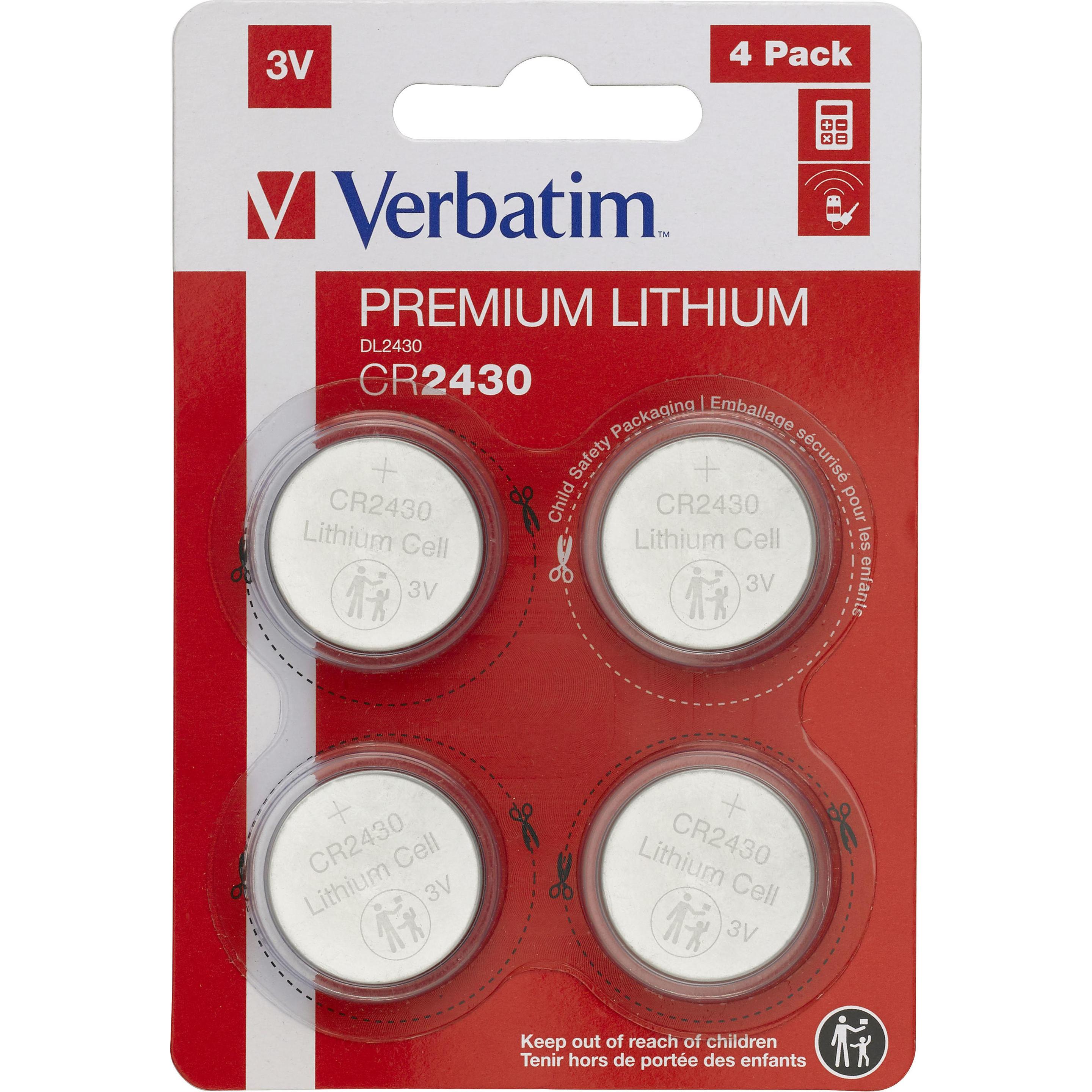 Verbatim Litio premium (4 pz., CR2430), Batterie + pile