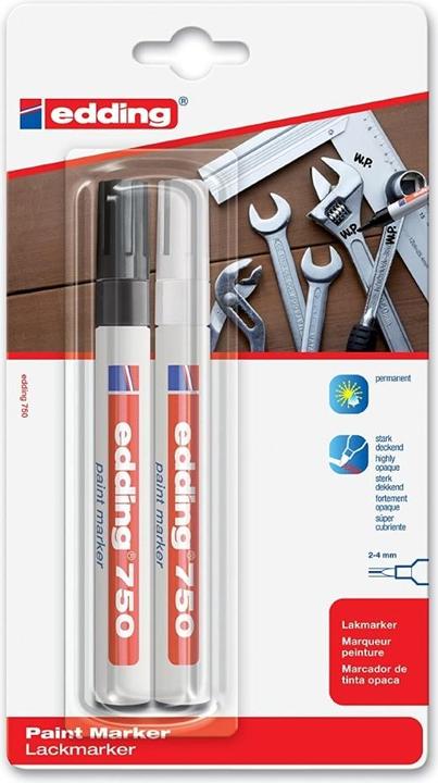Produktbild Edding Lackmarker 2 mm, 4 mm/Pack (2x)