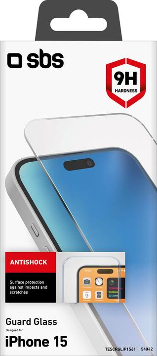 Actual product image SBS Guard Glass screen protector for iPhone 15 (1 pcs., Apple iPhone 15)