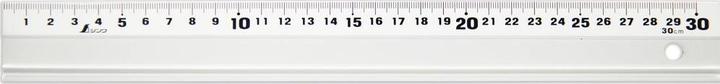 Image du produit NT Cutter Règle de coupe en aluminium, 30 cm, blanche (30 cm, Aluminium)