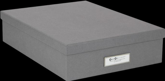 Image du produit Bigso Boîte de rangement OSKAR A4 Gris (26 x 35 x 8,5 cm, 7.76 l)