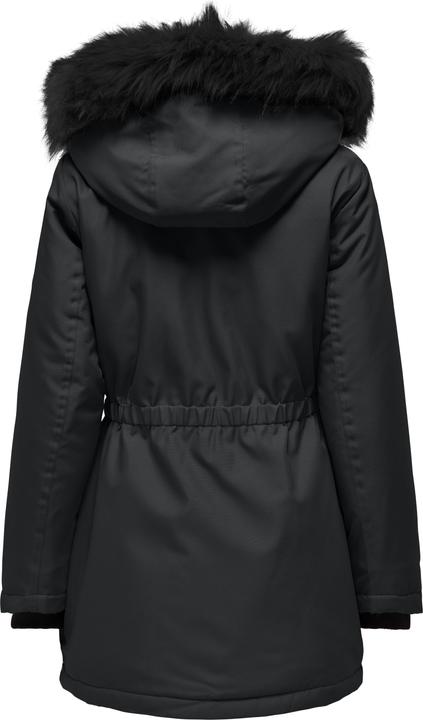 Produktbild Only Kapuze mit abnehmbarem Kunstfell-Rand Gerippte Ärmelbündchen Parka Langer Parka (M)