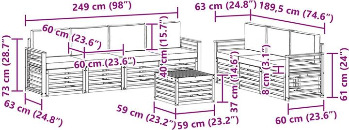 Produktbild vidaXL Outdoor-Sofa