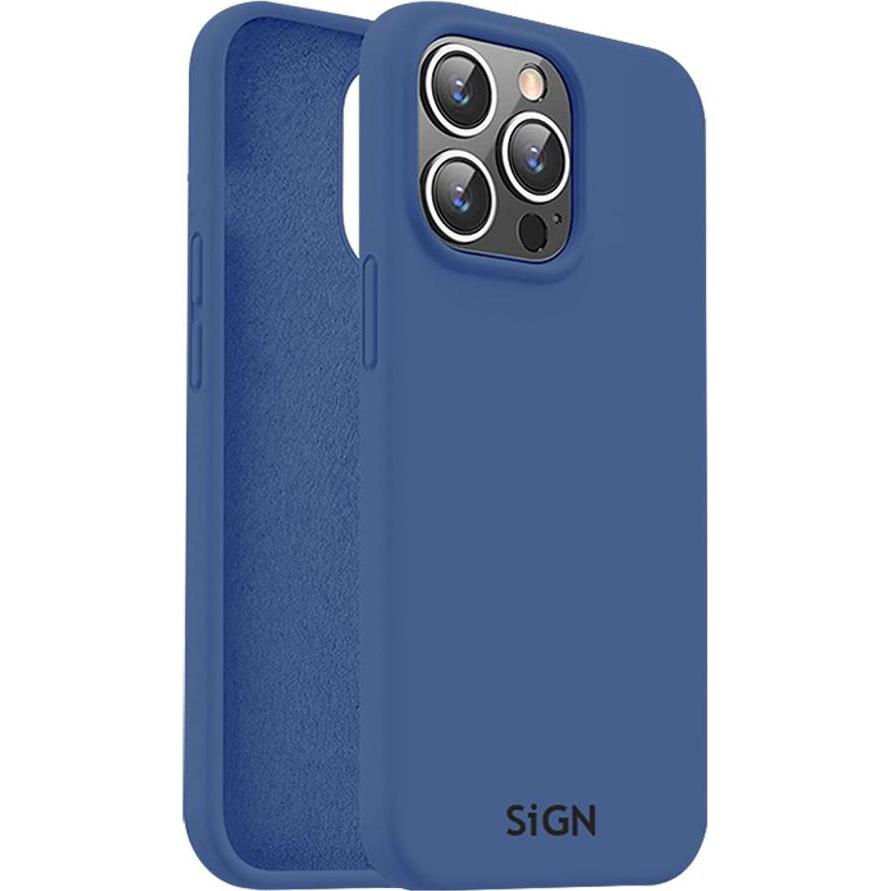 SIGN Silicon Case (Apple iPhone 15 Pro Max), Smartphone Hülle, Blau