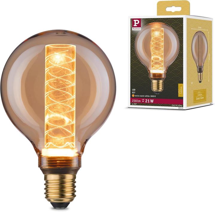Image du produit Paulmann Source de lumière GLOW G95 E27 (E27, 200 lm, 1x)