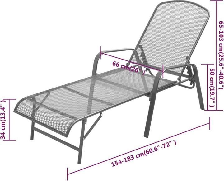 Immagine prodotto vidaXL Sonnenliege (183 cm)