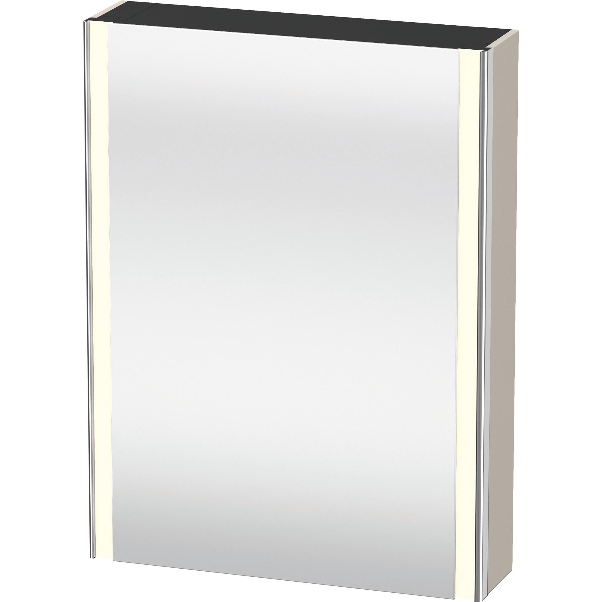Duravit, Armadio a specchio, XSquare armoire de toilette avec éclairage LED, 1 porte, charnières à gauche, 600x800x155mm (60 x 15.50 x 80 cm)