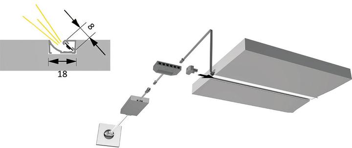 Produktbild Halemeier LED Ein-/Anbauprofile ChannelLine M ohne Lichtblende