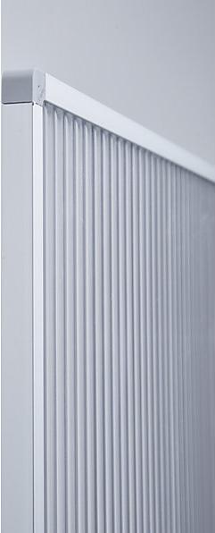 Image du produit Carto Cloison de courtoisie, avec plaque alvéolaire en polycarbonate, aluminium blanc