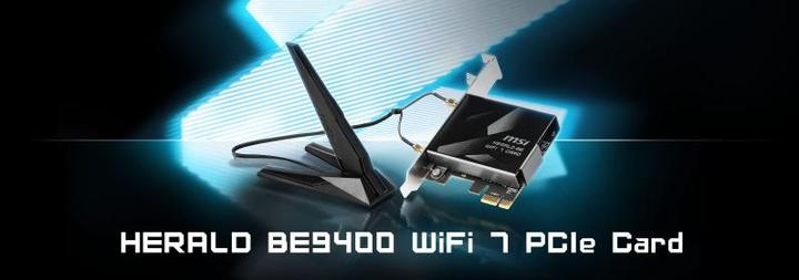 Produktbild MSI HERALD BE9400 WiFi 7 PCIe Card (PCIe)