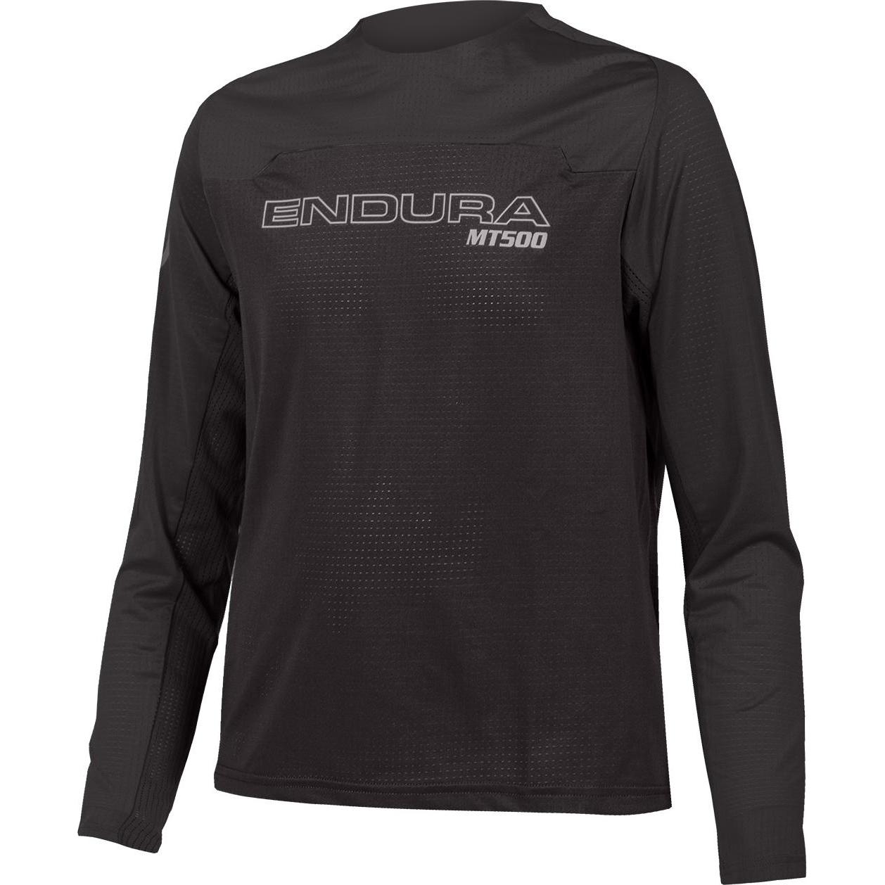 Endura, Jungen, Velotrikot, Kinder MT500 Burner Trikot (langarm) (134, 140), Schwarz, 134, 140