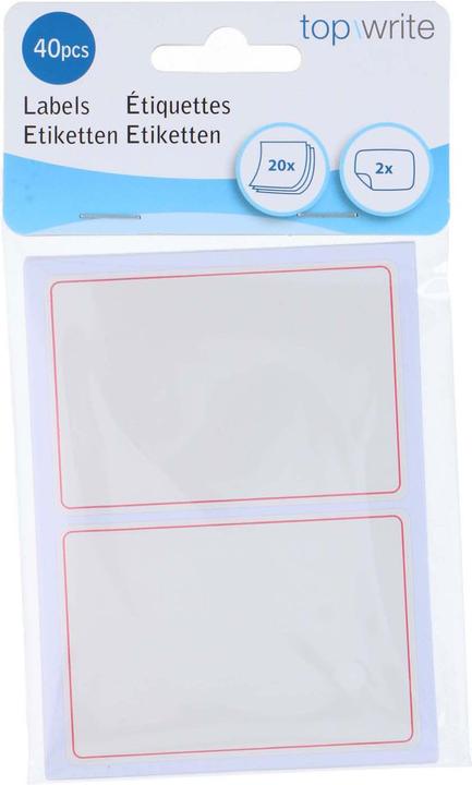 Actual product image Topwrite Labels 20sheets 2stickers