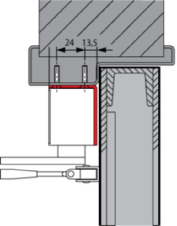 Produktbild Dormakaba Sturzfutterwinkel zu TS 73 V / 83 (Zimmertür, Eingangstür, Holztür, Balkontür, Indoor)