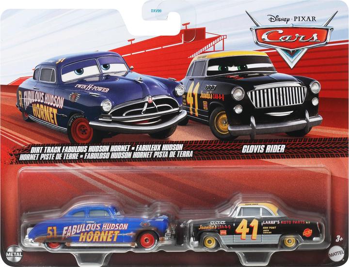 Produktbild Cars Disney - 2-pack Dirt Track Fabulous Hudson hornet & Clovis Rider